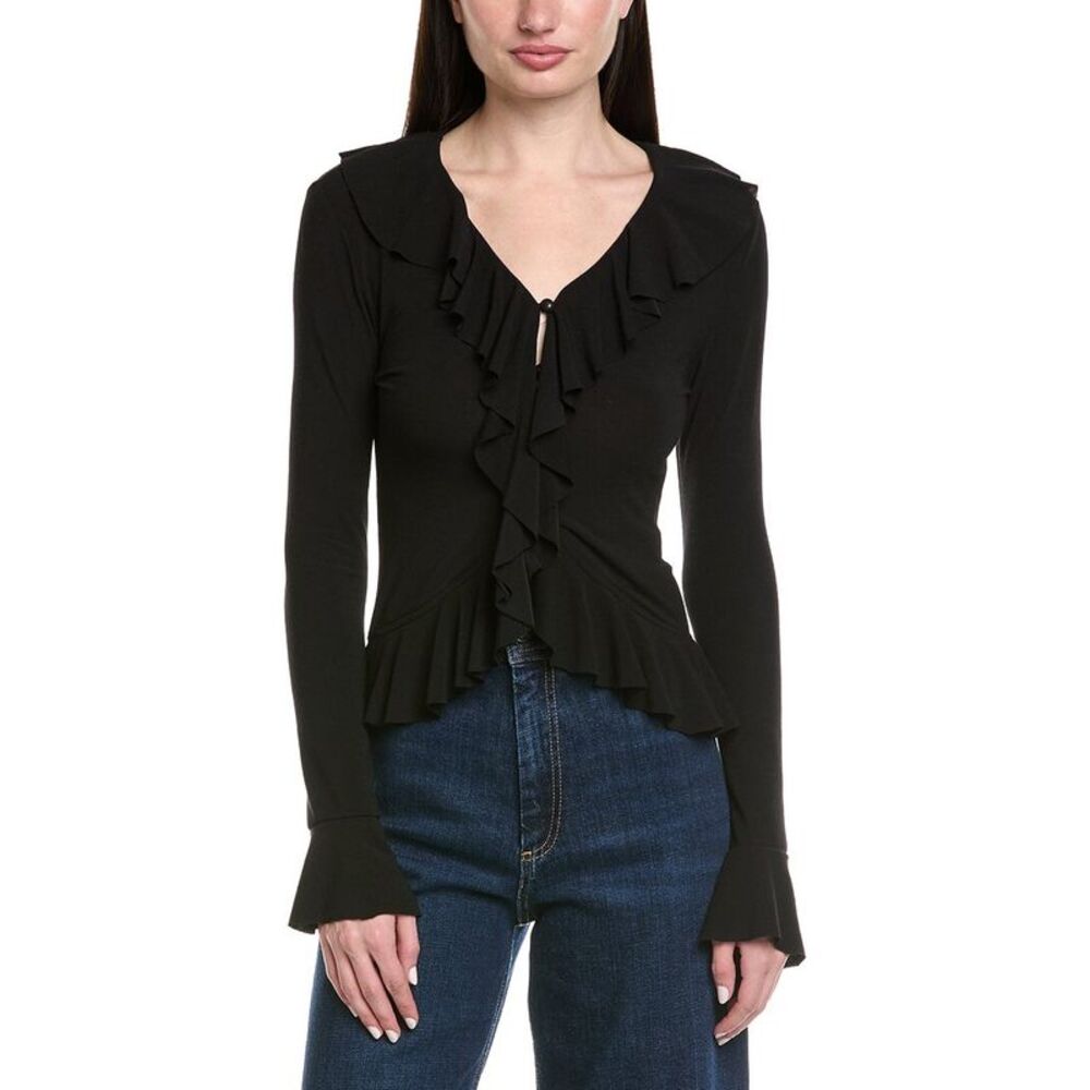 Madison Miles Womens  Blouse, Black